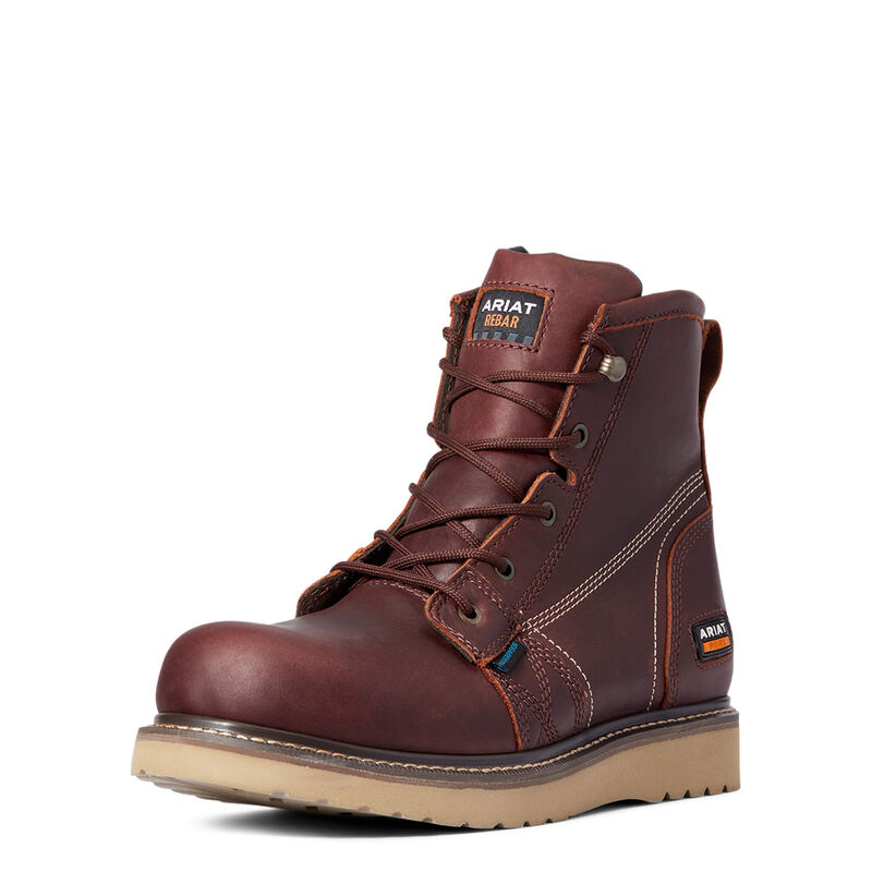 Ariat Rebar Wedge 6 Waterproof - Miesten Viininpunainen Työsaappaat ( ZVDFPW-783 )